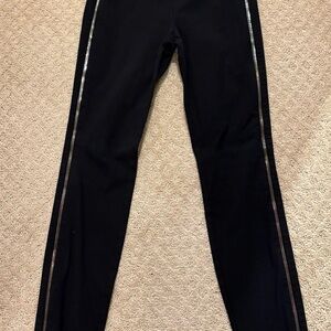 Rag & Bone Black Leggings with Metallic Accents